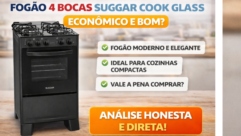 Fogão Suggar Cook Glass