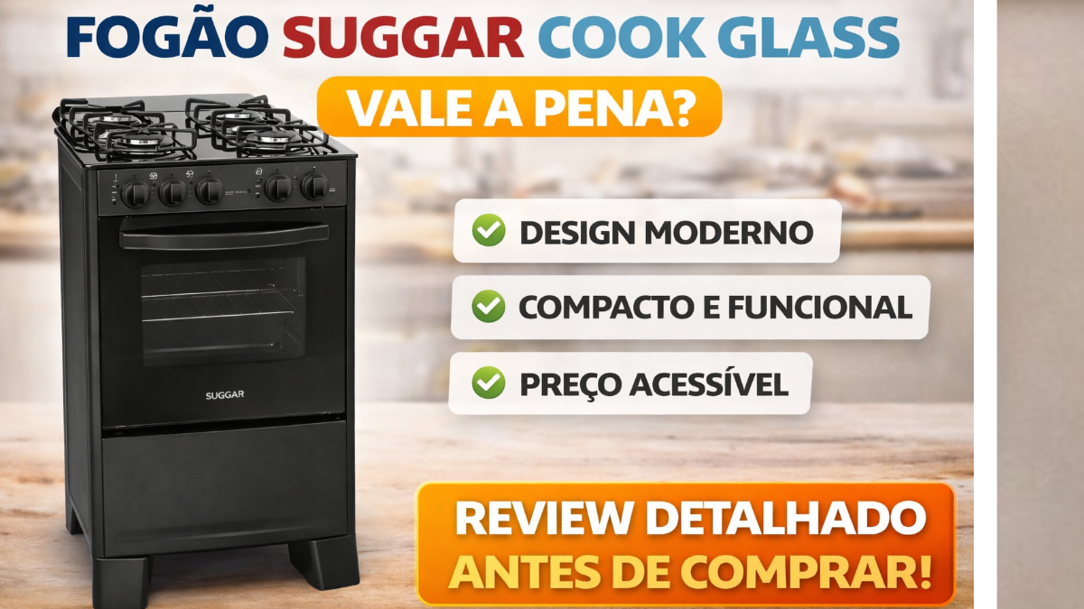 Fogão Suggar Cook Glass