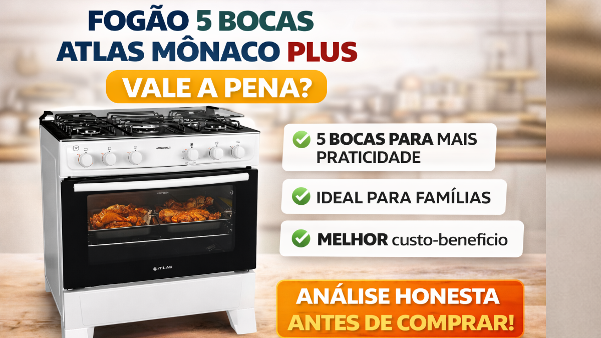 Fogão 5 Bocas Atlas Mônaco