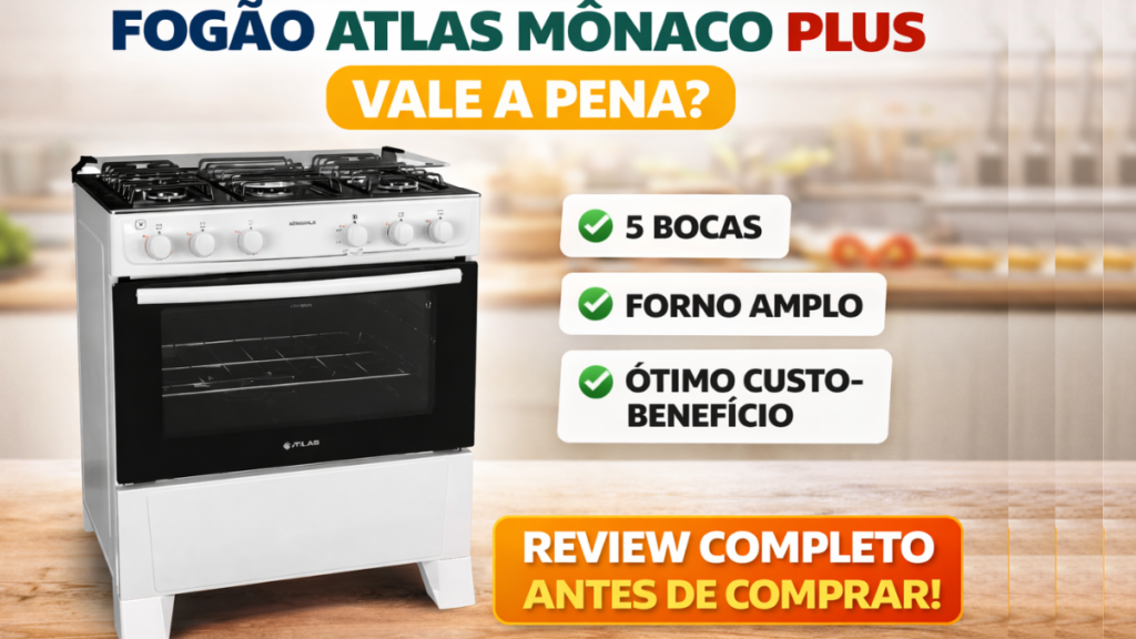 Fogão 5 Bocas Atlas Mônaco 