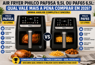 Air Fryer Philco PAF95A 9,5L ou Philco PAF65 6,5L.