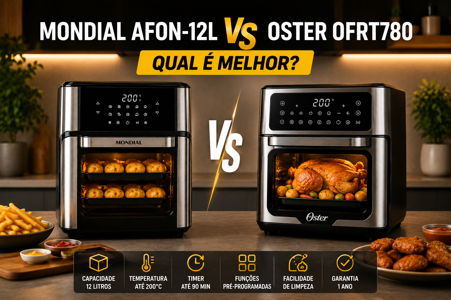 Mondial AFON-12L vs Oster OFRT780 Qual é Melhor