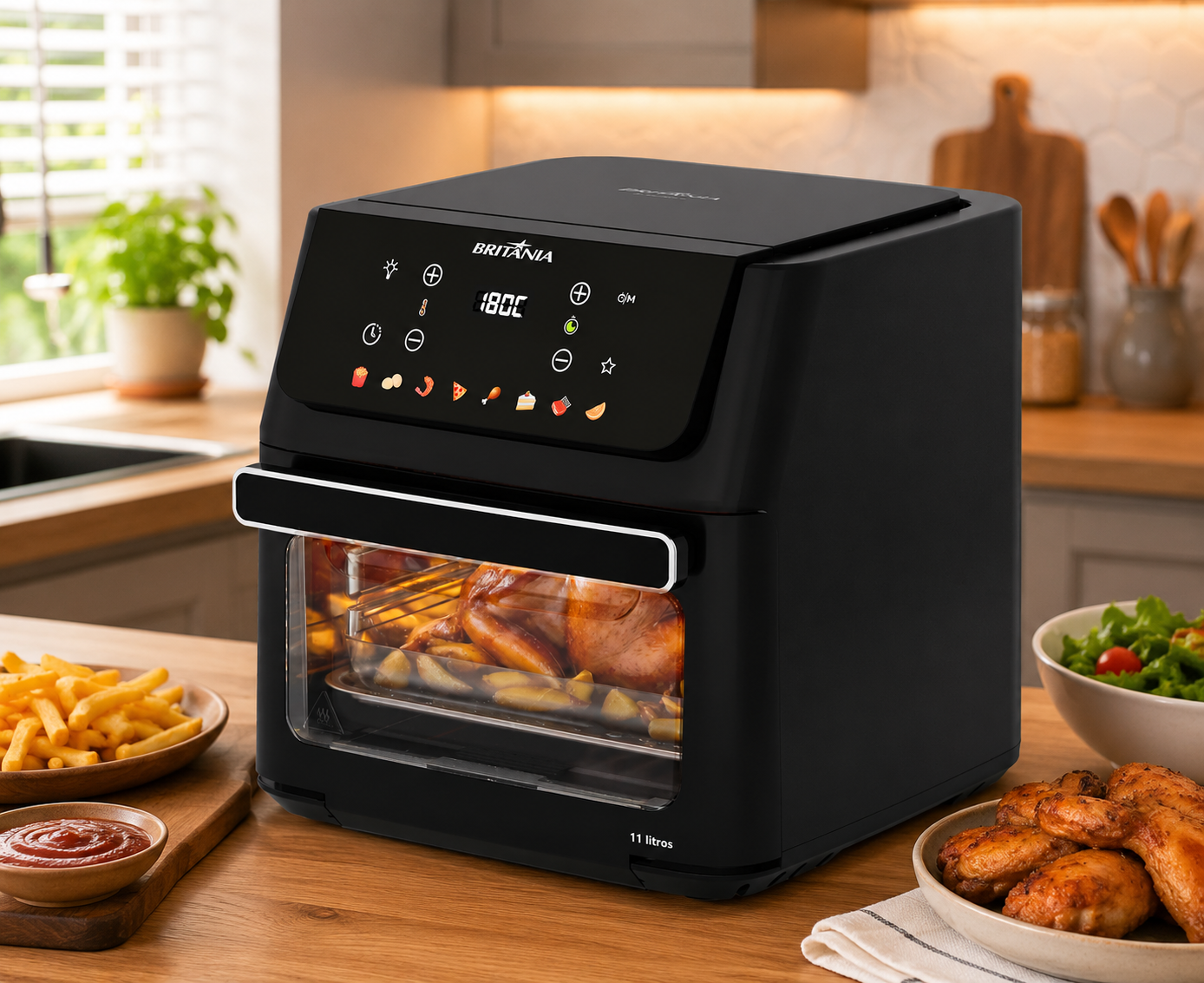 Air Fryer Oven Britânia 11L 1800W BAF11A