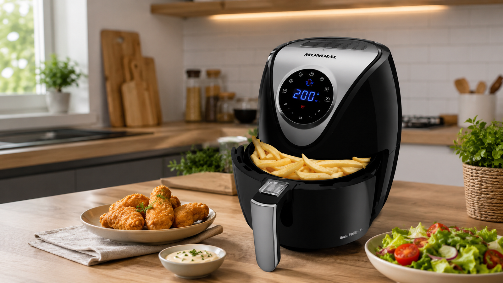 Fritadeira Sem Óleo Air Fryer Digital